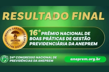 16º Prêmio ANEPREM – Resultado Final